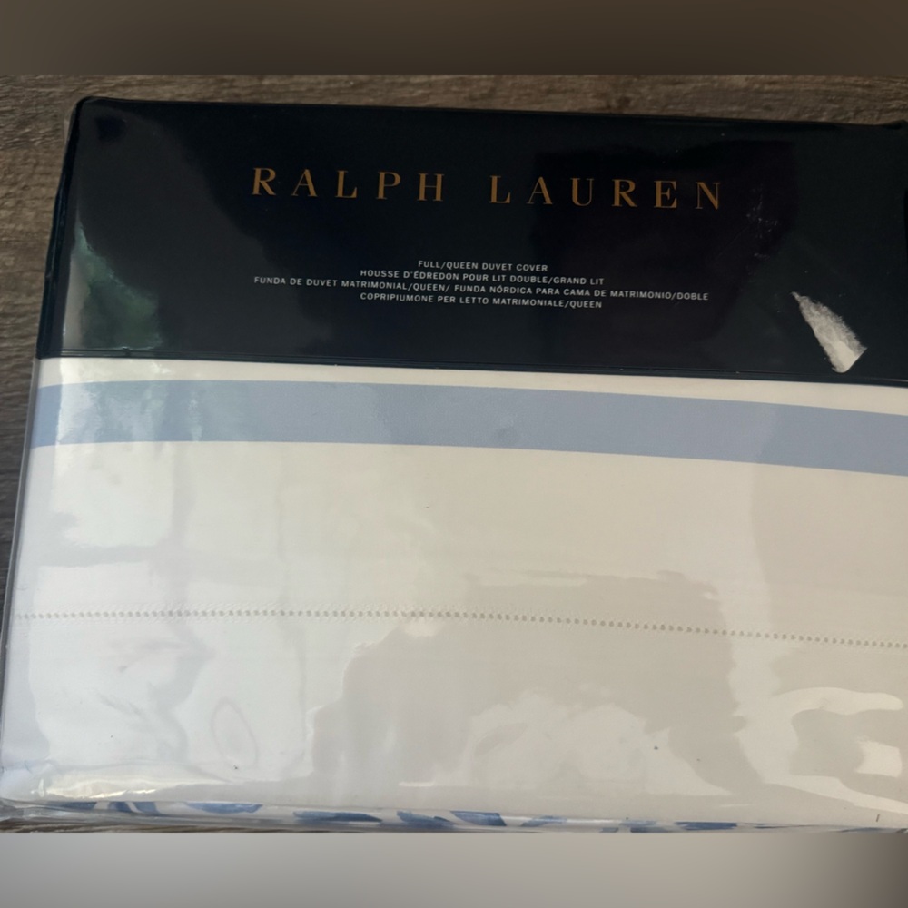 $430 Ralph LAUREN Whitlow Blue White Floral Full/Queen‎ Duvet Cover 100% Cotton - Picture 3 of 7